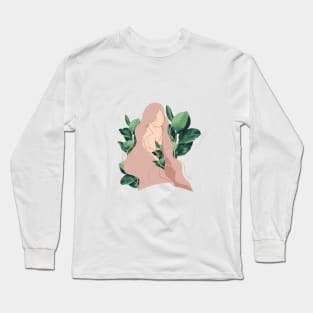 Abstract Portrait Illustration, Plant lady art 1.5 Long Sleeve T-Shirt